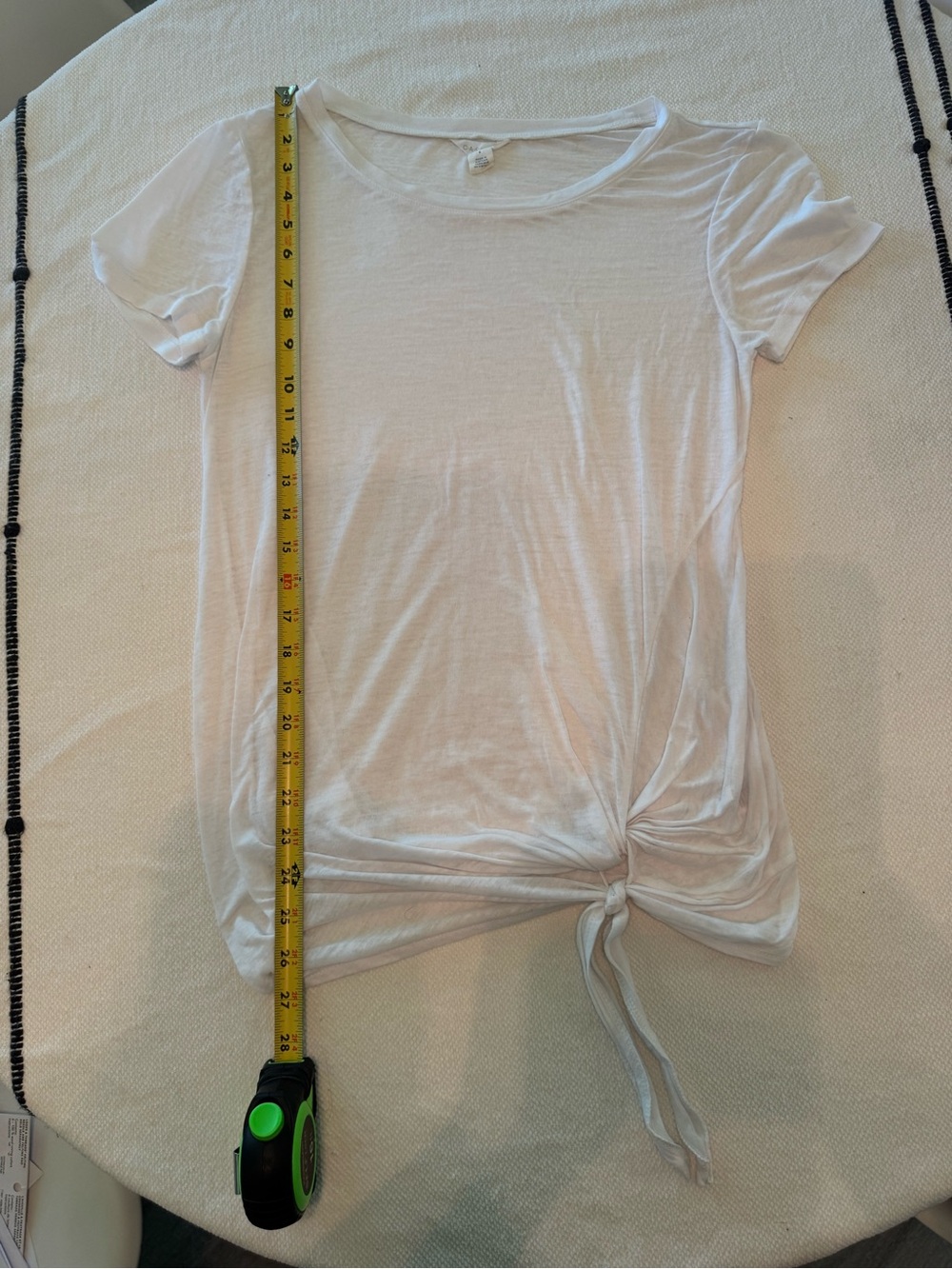 Caslon White Short Sleeve Tie-Hem Tee